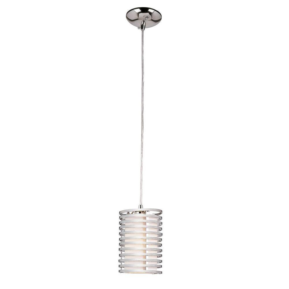 UPC 736916593311 product image for Bel Air Lighting Avenue 1-Light Polished Chrome Mini Pendant Light Fixture with  | upcitemdb.com