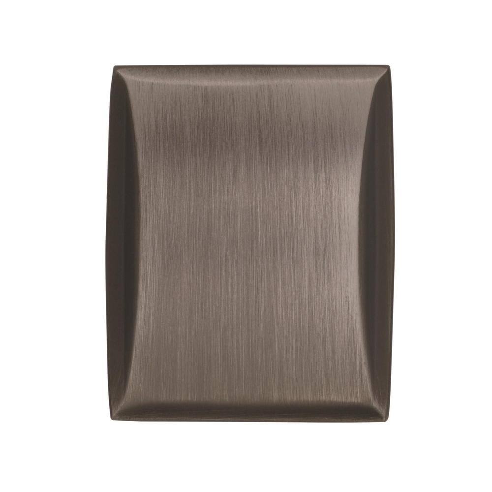 Antique Silver Square Zinc Cabinet Knob with Mounting Hardware