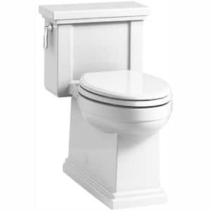 Tresham 1-Piece 1.28 GPF Single Flush Elongated Toilet with AquaPiston Flush Technology in White, Seat Included