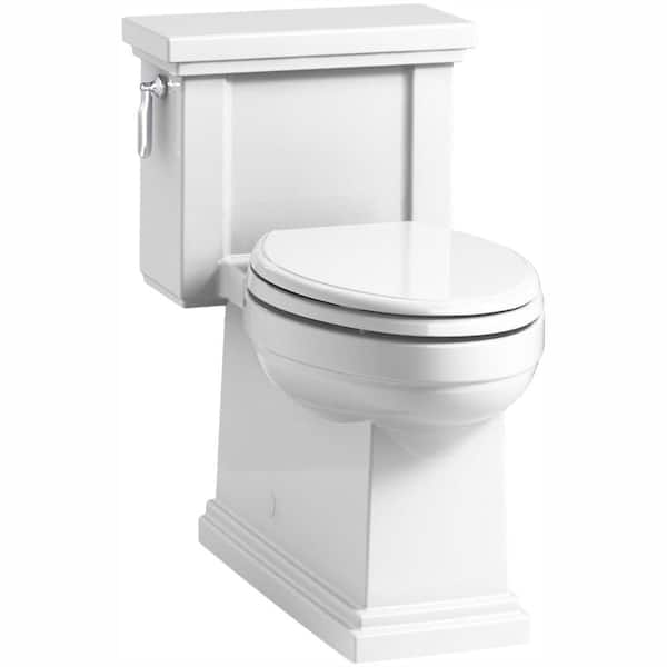 KOHLER Tresham 1-Piece 1.28 GPF Single Flush Elongated Toilet with AquaPiston Flush Technology in White, Seat Included