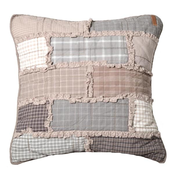 DONNA SHARP Smoky Cobblestone Grey Geometric Polyester 18 in. x 18 in. Throw Pillow