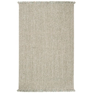 Natural Fiber Green/Beige Doormat 2 ft. x 4 ft. Woven Thread Area Rug