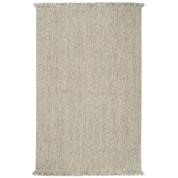 SAFAVIEH Natural Fiber Green/Beige 2 ft. x 4 ft. Woven Thread Area Rug