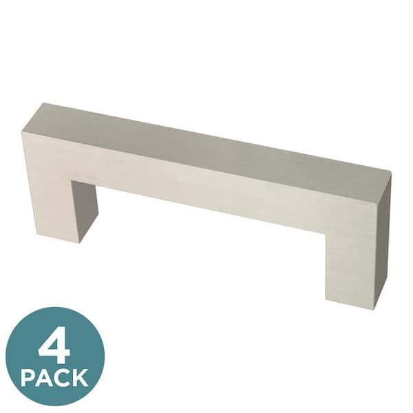 Liberty Liberty Modern Square 3 in. (76 mm) Cabinet Drawer Pull in Stainless Steel Finish (4-Pack)