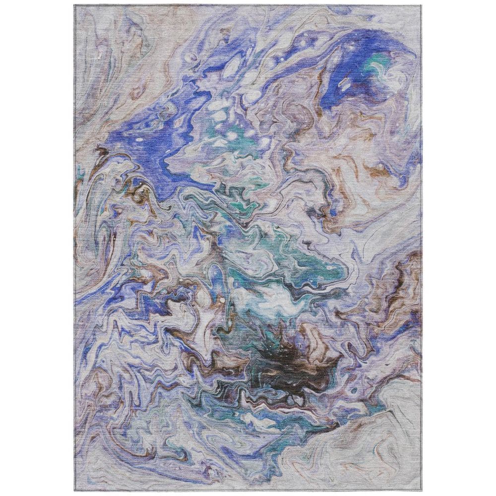 Beige, Blue, Taupe 9 ft. x 12 ft. Woven Abstract Polyester Rectangle Indoor / Outdoor Area Rug price history on PriceWatchPro