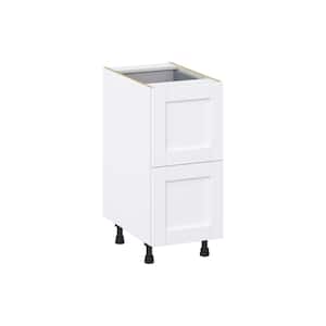 Mancos Bright White Shaker Assembled Base Kitchen Cabinet with Inner Drawer (15 in. W x 34.5 in. H x 24 in. D)