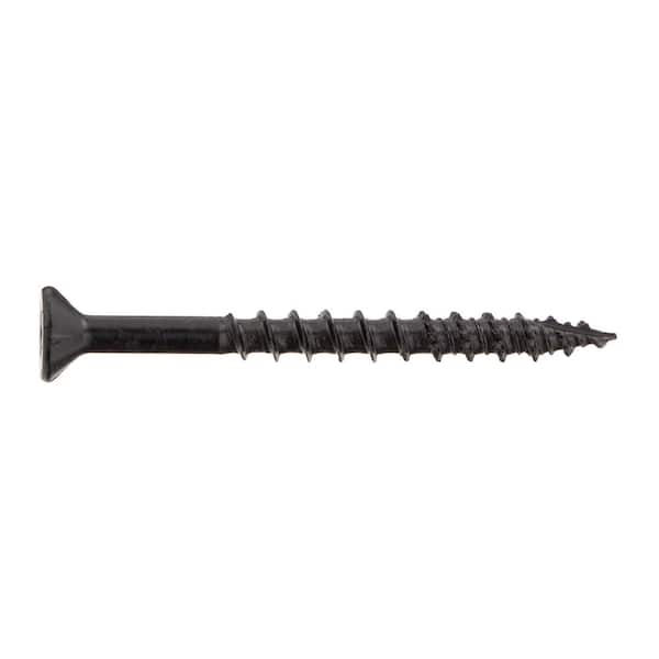 #8 x 2 in. Black 6-Lobe Torx Drive Exterior Flat Head Multi-Material Screw (20-Pack)