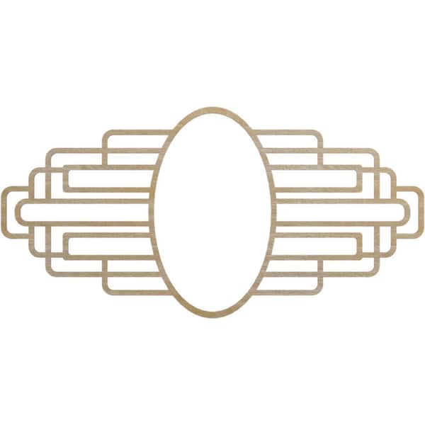 Ekena Millwork 40 in. x 20 in. x 1/4 in. Elizabeth Wood Fretwork Pierced Ceiling Medallion, Birch