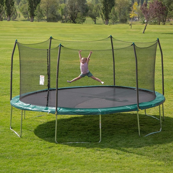 Oval trampoline with enclosure hotsell