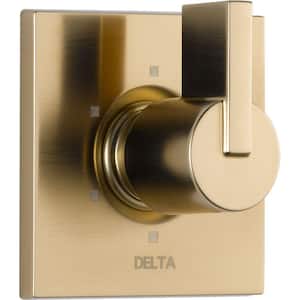 Vero 1-Handle 6-Setting Diverter Valve Trim Kit in Champagne Bronze (Rough In Not Included) (Valve Not Included)