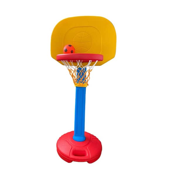 wrea Basketball Hoop for Kids Adjustable Height Kids Basketball Hoop Stand  for Indoor Outdoor Mini Basketball Goal Toy with Ball Pump
