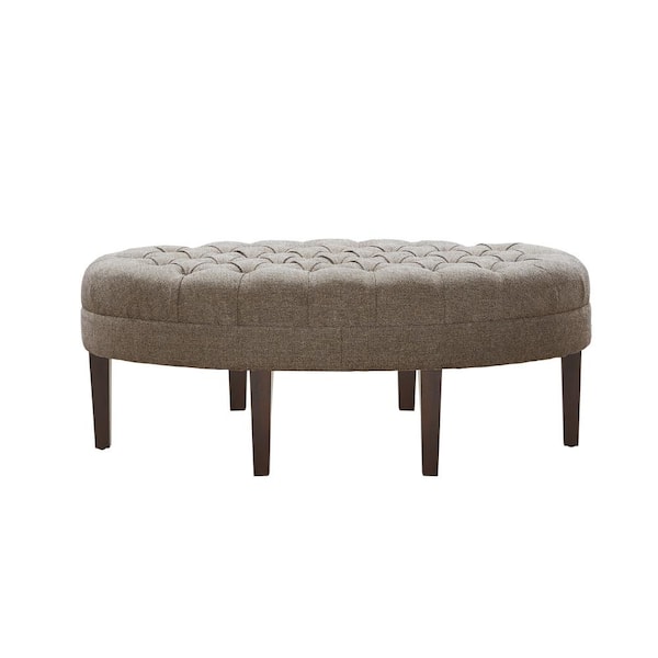 Madison Park Chase Brown Multi Fabric Surfboard Tufted Ottoman