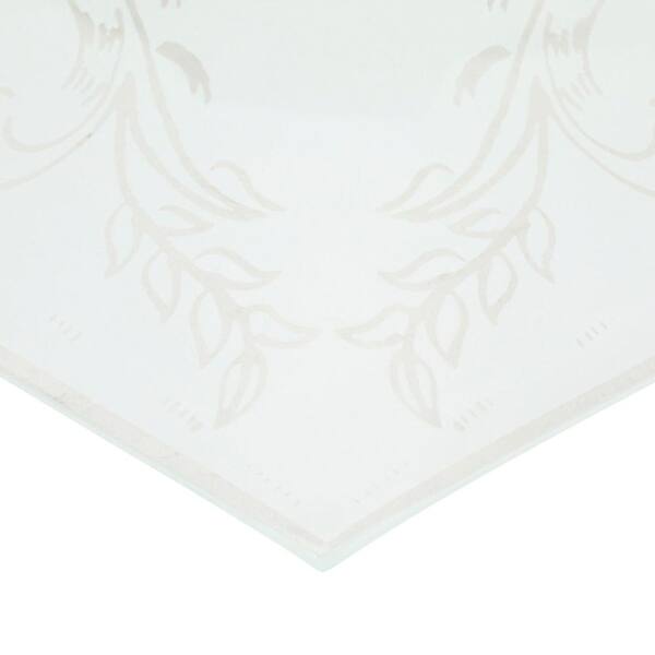 Clear Floral Design on White Diffuser 