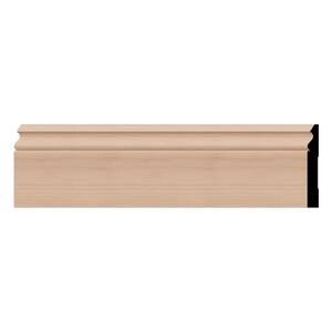 Ekena Millwork WM217 0.56 in. D x 5.25 in. W x 96 in. L Wood White Oak ...