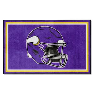 Minnesota Vikings Purple 4 ft. x 6 ft. Plush Area Rug