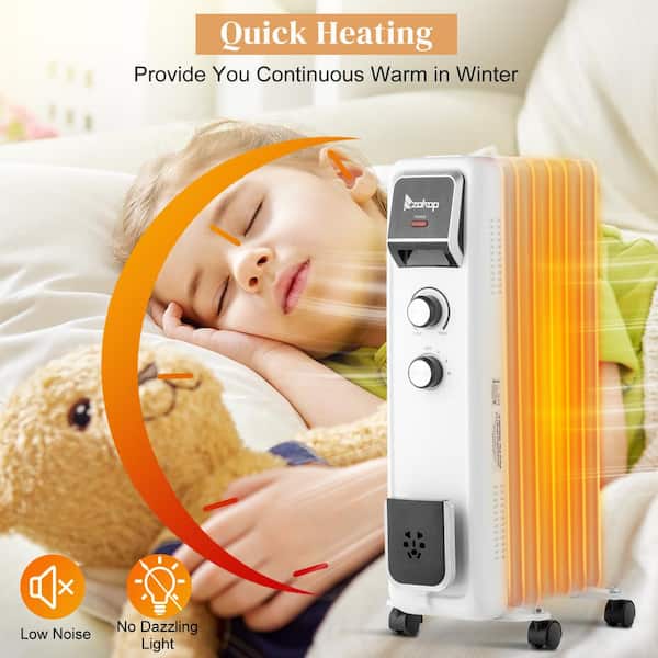Karl home 1500-Watt Electric Oil-Filled Radiator Space Heater in