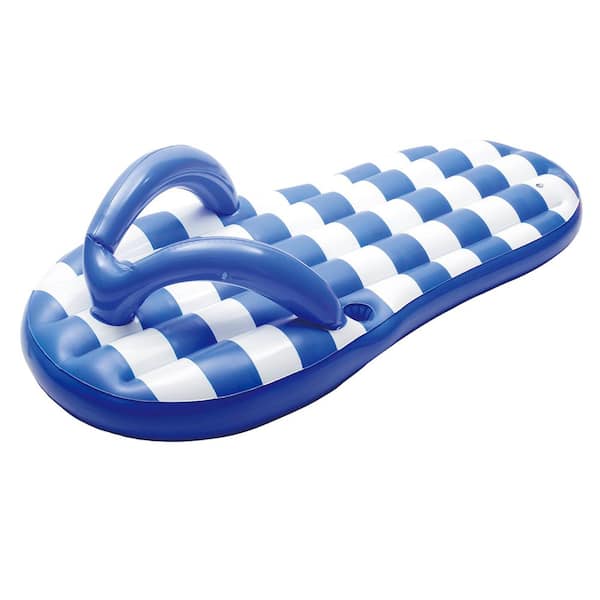 Marine Blue Flip Flop 71 in. Inflatable Pool Float