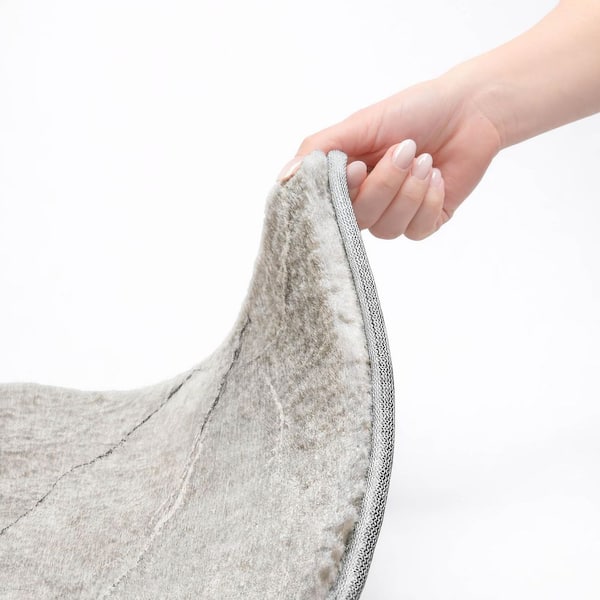 Dream Shag Premium Machine Washable Abstract ADS510 Gray 3 ft. x 5 ft. Area Rug