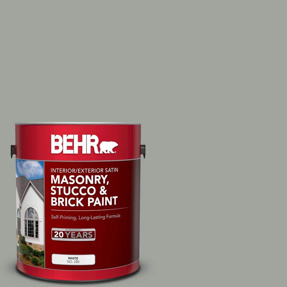 1 gal. #710F-4 Sage Gray Satin Interior/Exterior Masonry, Stucco and Brick 