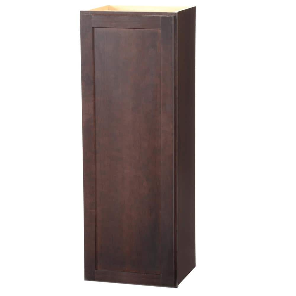 Shaker 15 in. W x 12 in. D x 42 in. H Assembled Wall Cabinet in Java price history on PriceWatchPro