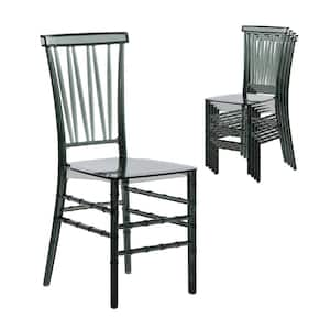 Chiavari Style Grey Acrylic Stackable Event Chairs-Set of 4