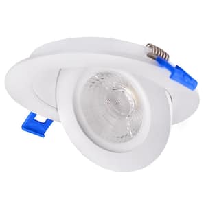 3 in. White 3000K Canless Remodel Directional Wall Wash Gimbal Integrated LED Recessed Light Kit