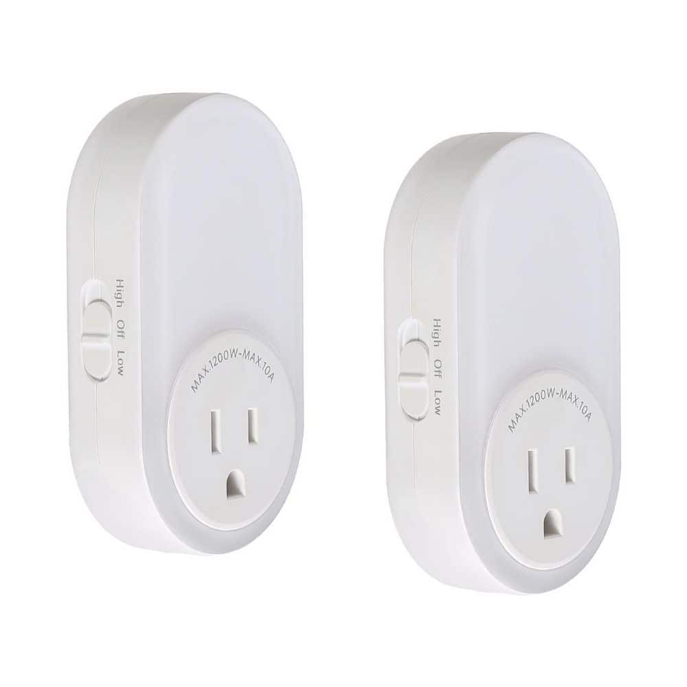 Dusk to Dawn Plug in LED Night Light with Socket, 2 Color Temperatures and 2 Brightness Levels​ (2-Pack) price history on PriceWatchPro