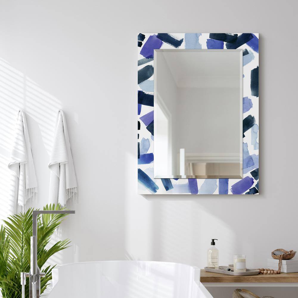Elegance Unveiled 30x40 Frameless Beveled Art Glass Mirror