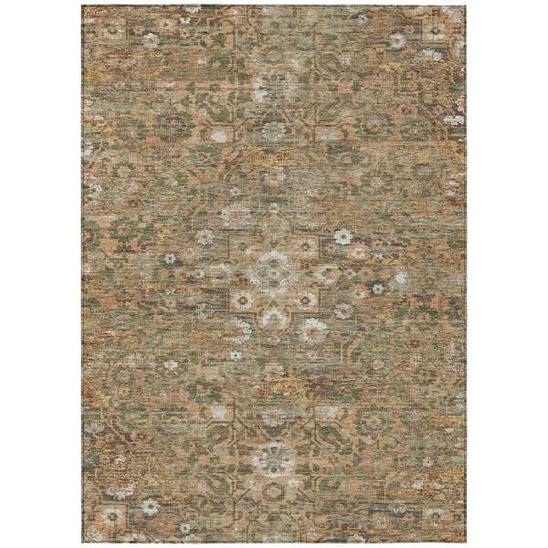 Chantille Machine Washable Indoor/Outdoor Abstract ACN2782 Copper 10 ft. x 14 ft. Area Rug