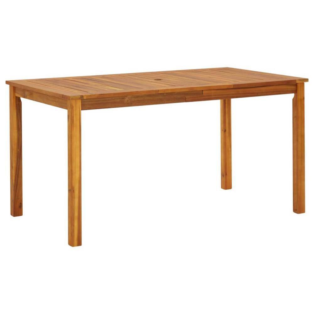 Brown Rectangle Wood Outdoor Dining Table