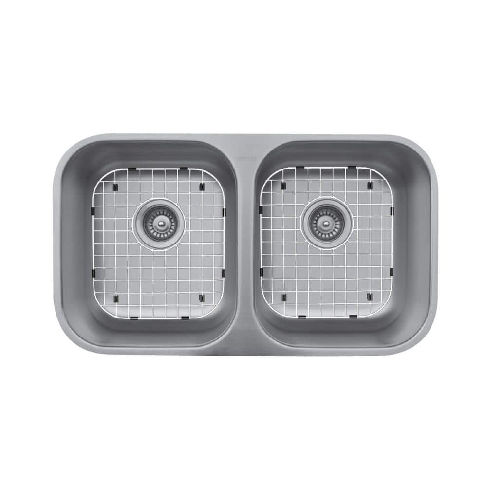 31.5'' Stainless Steel Double Bowl Undermount Kitchen Sink