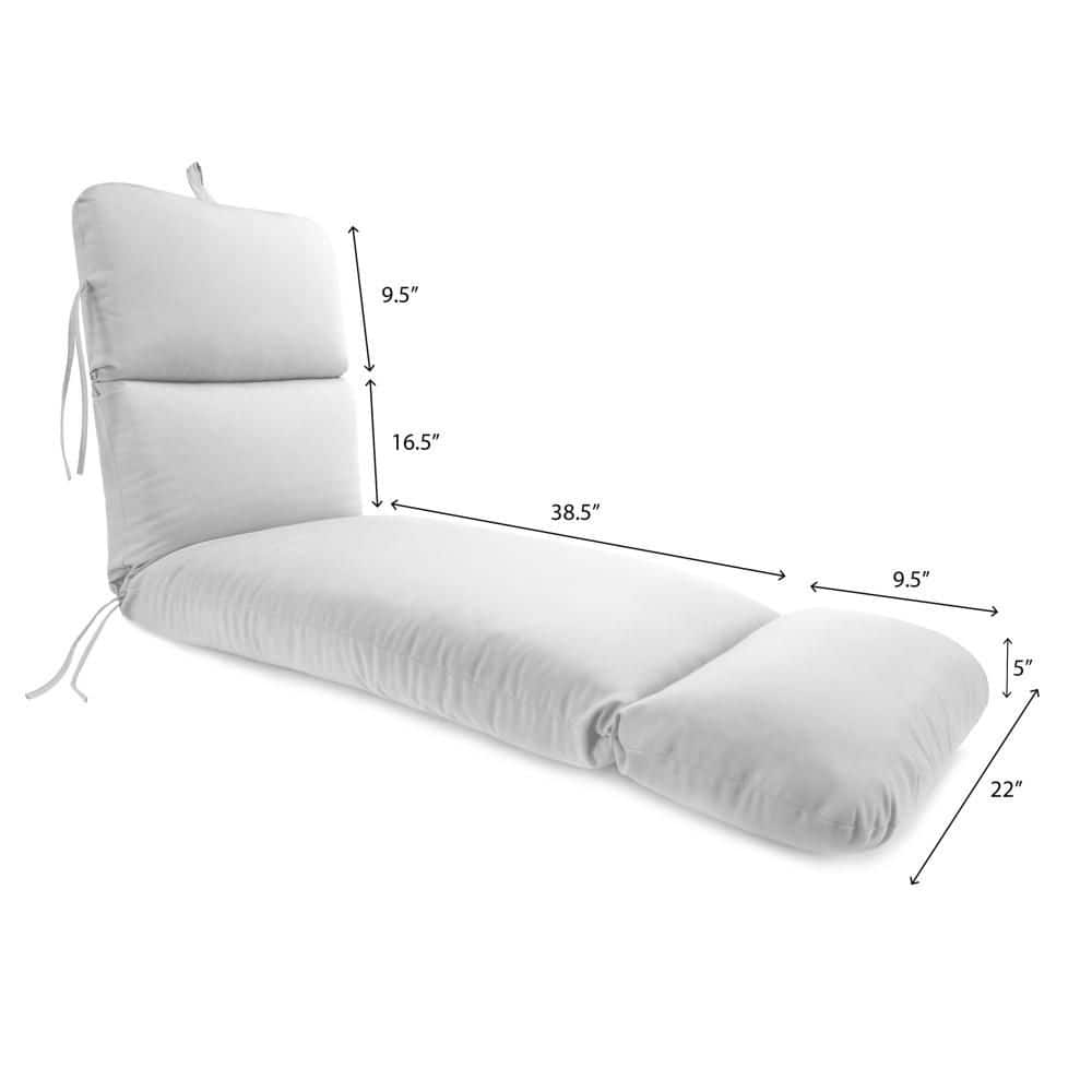 Spectrum Peacock Teal Outdoor Chaise Lounge Cushion with Ties