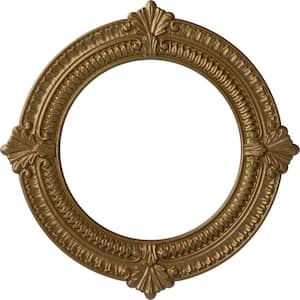 13-1/8 in. x 8 in. I.D. x 5/8 in. Benson Urethane Ceiling Medallion (Fits Canopies upto 8 in.), Pale Gold