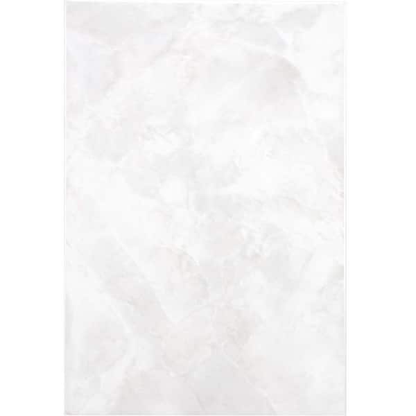 Merola Tile Gamma White 7-3/4 in. x 11-3/4 in. Ceramic Wall Tile (11 sq. ft. / case)