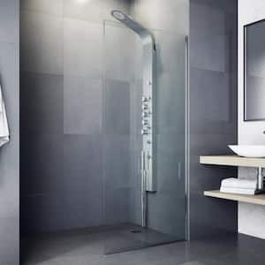 Brielle 71 in. 6-Jet High Pressure Shower Panel System with Fixed Rainhead and Handheld Dual Shower in Stainless Steel