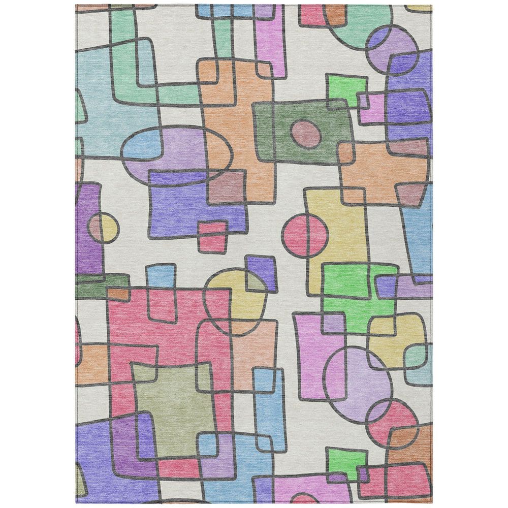 Chantille Machine Washable Indoor/Outdoor Abstract ACN2503 Pearl 9 ft. x 12 ft. Area Rug price history on PriceWatchPro