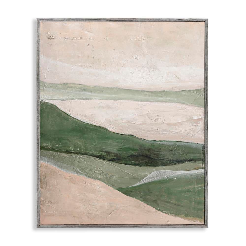 Green Hills Abstraction by Design Fabrikken Gray Framed Nature Giclee Art Print 30 in. x 24 in. price history on PriceWatchPro
