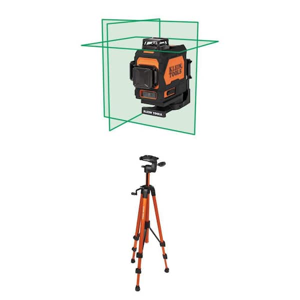 Rechargeable Self Leveling Green Planar Laser Level (93PLL) with Hard Case and Tripod Combo