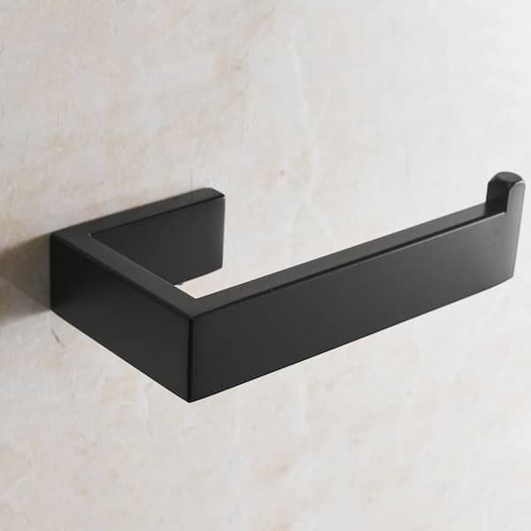 Wall-Mount Toilet Paper Holder in Matte Black