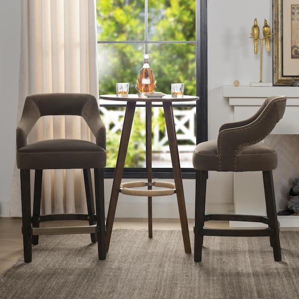 Mink velvet 2025 bar stool