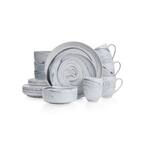 32-Piece Casual Gray Porcelain Dinnerware Set (Set for 8)