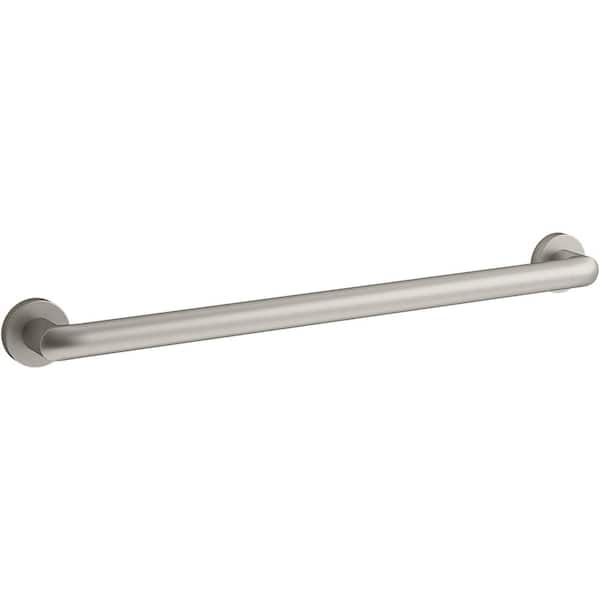 KOHLER Kumin 24 in. Grab Bar in Vibrant Brushed Nickel 24550-BN - The ...