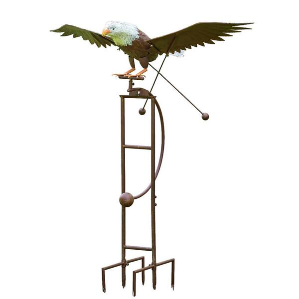 Zaer Ltd. 6.25 ft. Tall Iron Rocking Eagle Garden Stake ZR171661 The