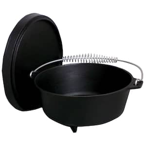 Pre-seasoned 4 qt. Cast Iron Dutch Oven in Black with Lid