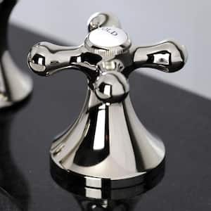 Vintage 8 in. Widespread 2-Handle Bathroom Faucet in Polished Nickel