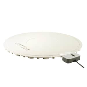 4 Temperature Settings Electric Warming Tray, Rollable Silicone Food Warmer with Auto Shut-Off & Child Lock, Beige