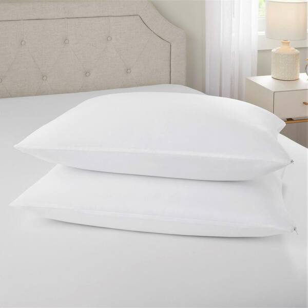 thumbnail image 2 of Waterproof Queen Pillow Protectors 4 Pack - Bed Bug Proof Zippered Encasement 20x30 Inch 2 of 14