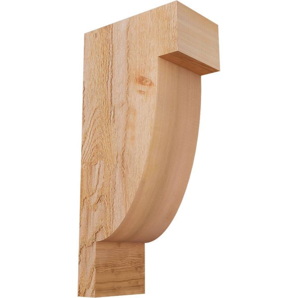 Ekena Millwork 6 in. x 10 in. x 22 in. Western Red Cedar Alpine Rough Sawn Corbel