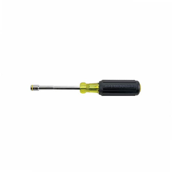Klein Tools 5/16 in. Heavy Duty Magnetic Tip Nut Driver with 4 in. Hollow Shaft- Cushion Grip Handle