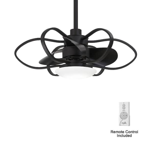 Gordon 29 in. LED Indoor Coal Black Aire-Delier Ceiling Fan with Remote